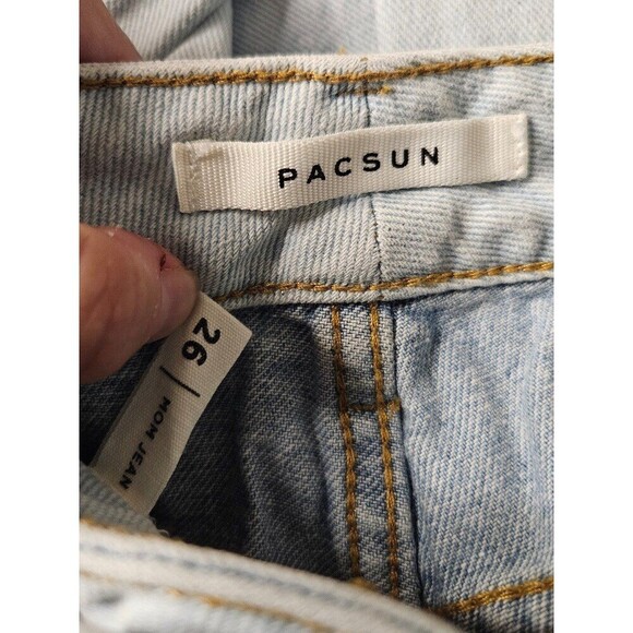 2 for $20  PacSun Eco Hopper Patch Mom Jeans Size 26 - Picture 6 of 6
